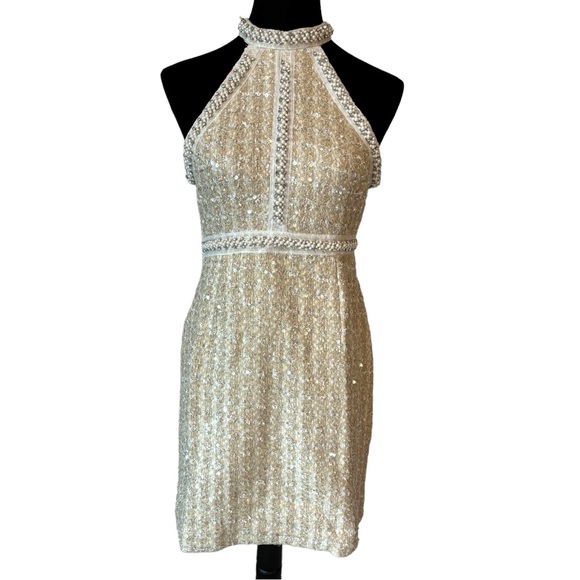 Stunning Beaded Sequin Tweed Dress Small XS - Picture 1 of 9